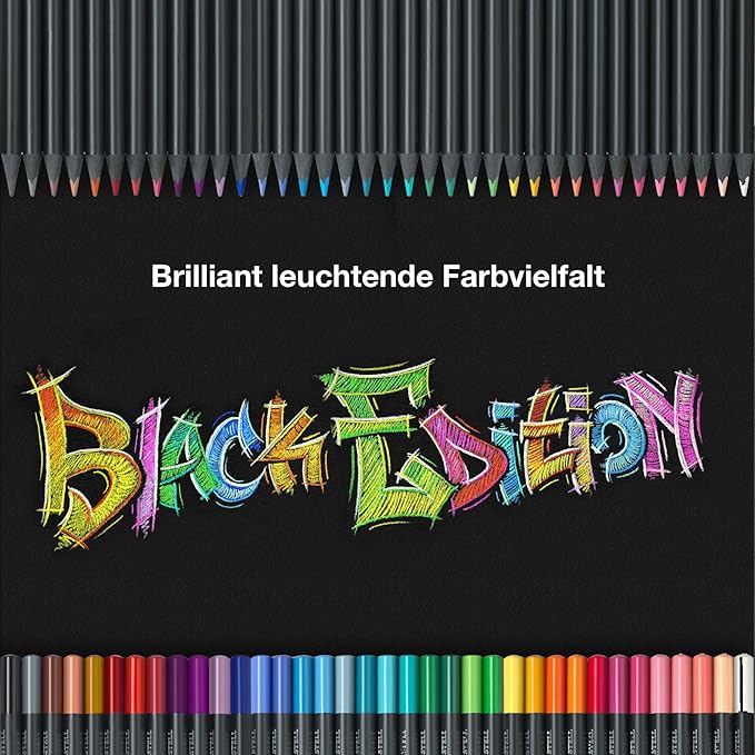 Faber-Castell Black Edition Skin Tone Colored Pencils: 12 Count, Black Wood and Super Soft Core Lead, Skin Tone Colored Pencil Set, Coloring Pencils for Kids, and Beginners, Art Supplies for Teens