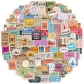 Prstincol 300 Pcs Vintage Travel Stickers Ticket Stickers for Journaling,Luggage Sticker Stub Vintage Sticker for Junk Journal Crafts Laptop Water Bottle Album Scrapbook