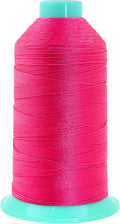 Mandala Crafts Size 138 420D T135 Bonded Nylon Thread - Hot Pink 1250 YDs Tex 135 Heavy Duty Sewing Threads for Leather, Jeans, Weaving, Outdoor Marine Upholstery