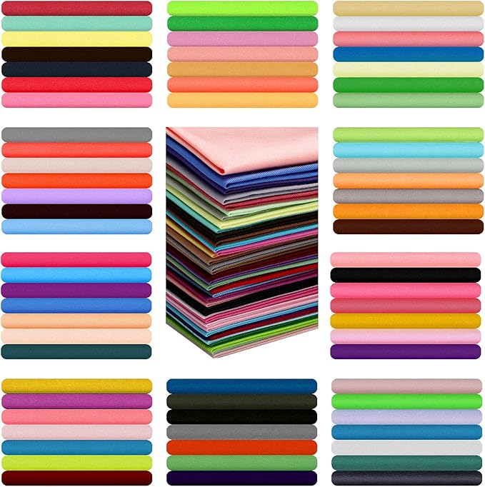Tudomro 300 Pcs 4 x 4 Inches Solid Cotton Quilting Fabric Bundles Precut Fat Squares Sewing 100 Colors for Beginners DIY Sewing Patchwork Scrapbooking Craft