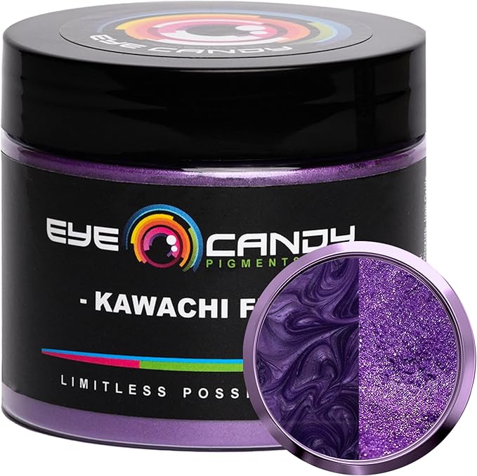 Eye Candy Pigments Premium Purple Mica Powder - Kawachi Fuji (50gr) - for Epoxy, Resin, Soap, Paint, Woodworking, Acrylic Pouring, Bath Bombs, Fishing Lures - DIY Arts and Crafts Additive