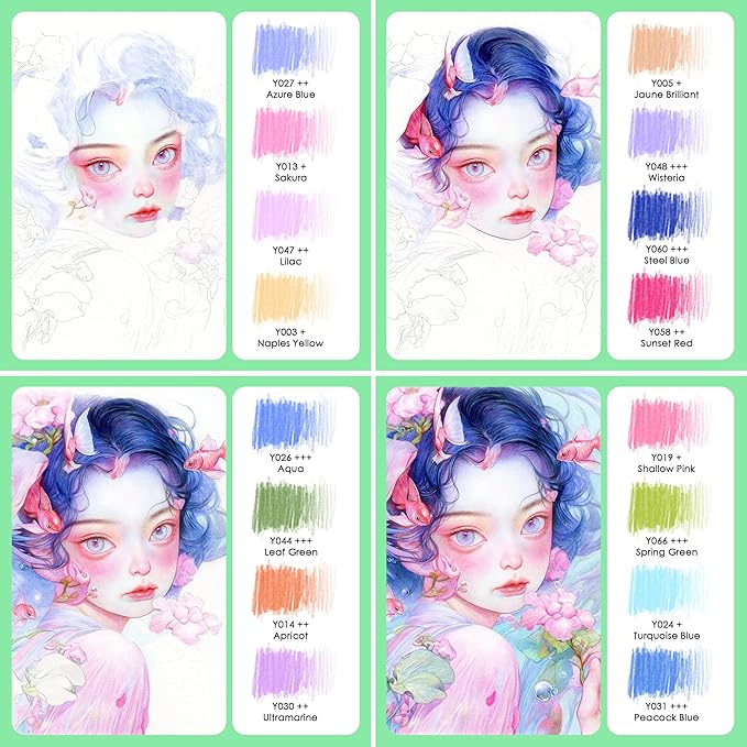 72+2 Count Macaron Pastel Colored Pencils for Adult Coloring Books, Artists Soft Core, Ideal for Drawing Blending Shading, Coloring Pencils Set Gift for Adults Beginners