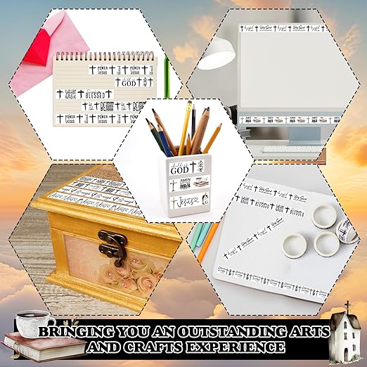 Janlaugh 24 Rolls Christian Washi Tape Gifts Bulk Religious Inspirational Scripture Supplies Blessed Bible Verse Washi Tape for Bible Journaling Study Crafting New Year DIY Gifts