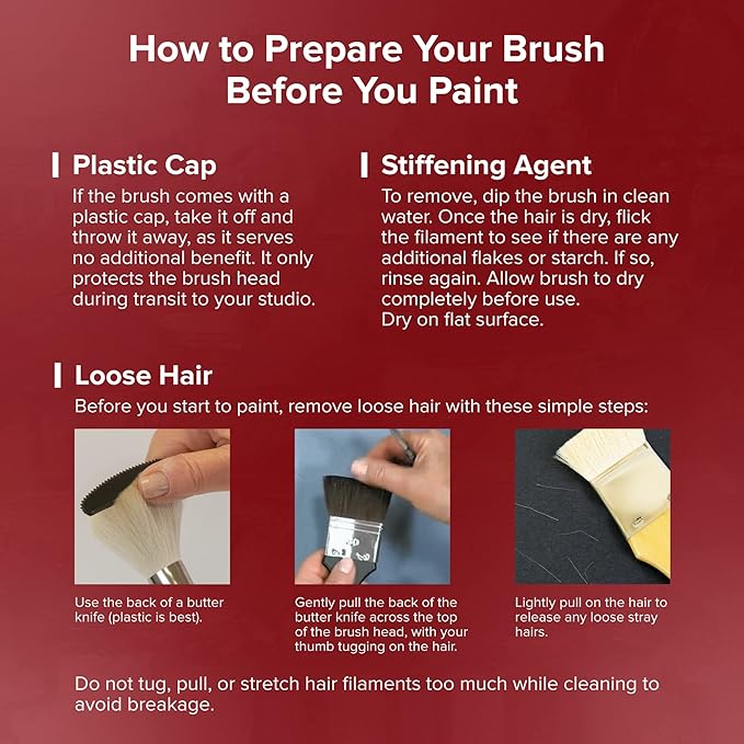 Silver Brush Limited 5518S-12 Silver Mop White Round Paintbrush for Oil, Acrylic, Watercolor, Pastels, & Charcoal, Size 12, Short Handle