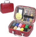 40Pcs Steel Needles for Hand Sewing, Big Eye Steel Sewing Needles Kit with Case, Portable DIY Craft Kits for Adults, Beginner, Emergency,Home,Travel (Red)