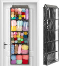 PACMAXI Hanging Yarn Storage Knitting Organizer Storage with 5 Compartments, Clear Wall Display Bulk Yarn Organizer for Knitting Needles, Crochet Hooks(Large Size) (dark grey)