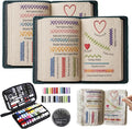 AEEHFENG 2026 Upgraded Embroidery Stitch Book Kit, Advanced Embroidery Book Kit, DIY Embroidery Stitch Bo-ok kit with Multiple Sewing Kit, 108 Pattern for DIY and Sew Enthusiast (2 Pack)