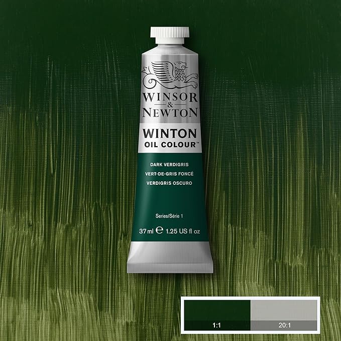 Winsor & Newton Winton Oil Color, 37ml (1.25-oz) Tube, Dark Verdigris