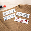 callie Personalized Sewing Labels for Handmade Item, Custom Fabric Label Tags for Crocheting, Crafts, Clothing, Knitting, 25 pcs-200 pcs