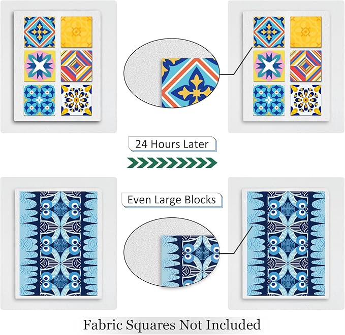 BXI Quilt Design Wall, Thick Sturdy Flannel Quilters Design Board, 16 x 12 x 0.5 inches, 6 Pcs, Portable Quilting Wall Panels Hold Fabric Firmly, Sewing Quilting Supplies for Quilt Block Projects