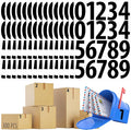 300 PCS Number Stickers, 3" Waterproof Vinyl Number Stickers Self-Adhesive Consecutive Number 0-9 Labels Without Residue Left for Office, Classroom, Indoor, Boxes, Storage (15 Sheets, Black)