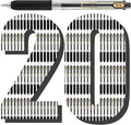 Aozora 20 Pack Black Gel Pens Fine Point Smooth Writing Pens Retractable Black Ink Pen with Soft Grip 0.5mm Quick Dry Office School Supplies Gold Clip