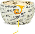Exquisite Premium Yarn Ball Storage Bowls | Hand Painted Lovely Decor Yet Functional Yarn Dispenser (Small (6 x 3 x 6 Inches), Winter Snow)