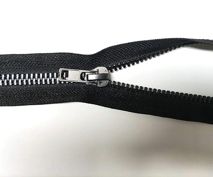 Leekayer #10 27 Inch Separating Jacket Zipper Black Nickel Metal Zipper Heavy Duty Metal Zippers for Jackets Sewing Coats Crafts (27" Nickel)