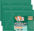 Self Healing Cutting Mat 3 Packs, 12×18 Inch Fabric Cutting Mats for Crafts, Double Sided Sewing Boards for Quilting Hobby Scrapbooking 5 Layers