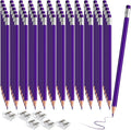 120 PCS Purple Checking Pencils Erasable Colored Pencils with Eraser Pre-Sharpened 2 HB for Checking, Grading, Tests & Office/School Supplies (Purple)