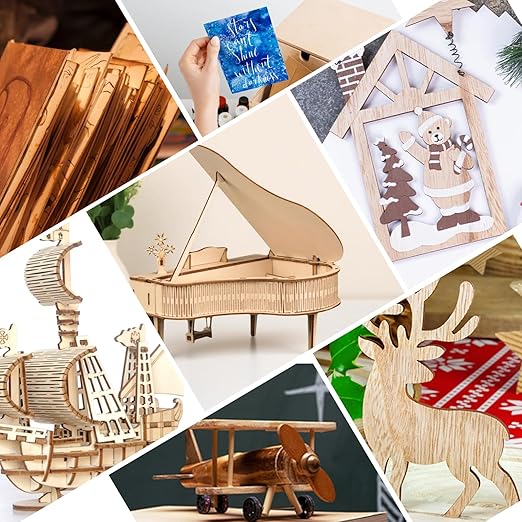 12 Pack Basswood Sheets 1/8, 3 mm Basswood for Laser Cutting, 12X12 Inches Unfinished Wood Sheets for Engraving/Crafts/DIY/Architectural Models/Drawing