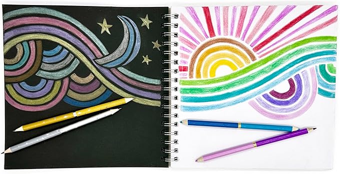 Dual Ended Colored Pencils with Metallic Finish by SNIFTY