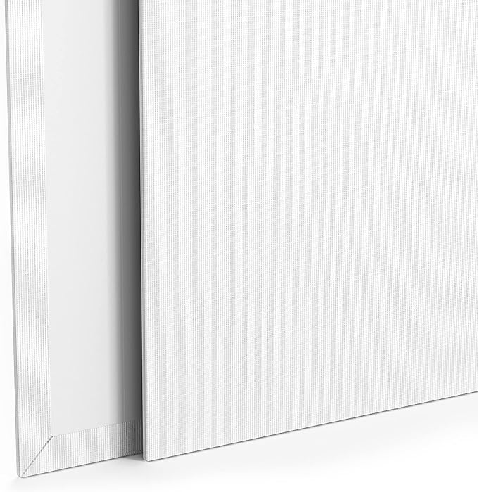 GOTIDEAL Canvases for Painting, 3x5 inch of 24, Professional Primed White Blank Flat Canvas Panels- 100% Cotton Artist Canvas Boards for Acrylics Painting, Oil Watercolor Tempera