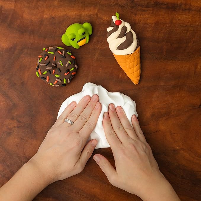 White Air Dry Foam Clay Bulk Pack - Squishy, Soft Clay for Slime, Cosplay, Modeling, Molding, Sculpting, Arts & Crafts Projects - No-Bake Craft Clay in a Standup Zip Bag - Pack of 2 (1.1 Pounds Each)