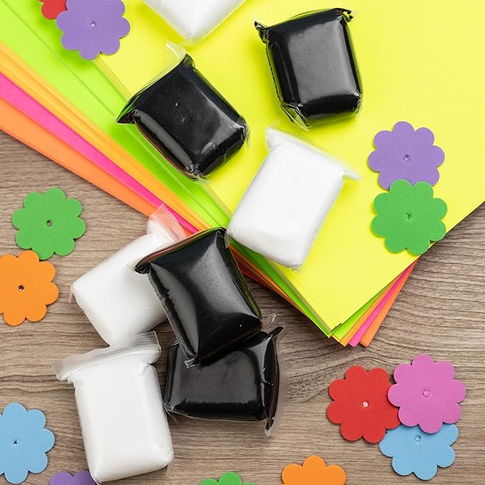 White Air Dry Foam Clay Total 8oz - Super Soft Modeling Clay for Kids Age 3-12, Ultra Light, Safe & Non-Toxic Molding Clay, Perfect for Arts & Crafts, Gift for Boys and Girls, 24-Set of 0.33oz Bags