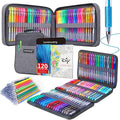 240 Pack Set 120 Colored Gel Pen with 120 Refills, Fine Tip Glitter Gel pens for Adults Artists Coloring Books Drawing Crafts Scrapbooks Bullet Journaling