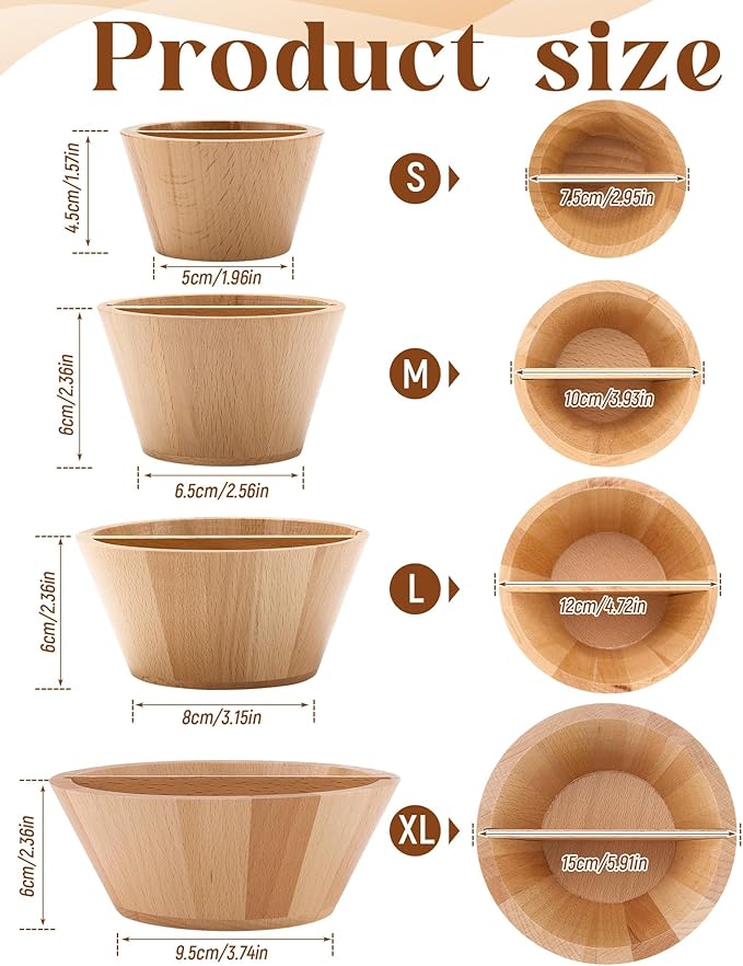 Colingmill 4 Pcs Rim Cone Shaper for Pottery and Ceramic Wooden Tools 4 Size Shaping Cone Trimming Tools for Sculpting Fixing Smoother Rounded Rim Pottery Artists and Hobbyists Supplies(S, M, L, XL)