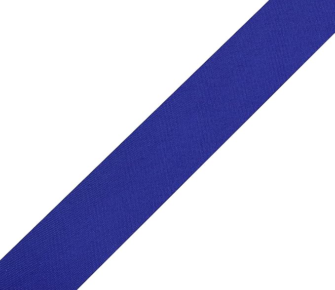 Mandala Crafts 55 Yards 1 Inch Blue Double Fold Bias Tape for Sewing - Bias Binding Tape for Quilting Binding, Hemming, Seam, and Fabric Piping
