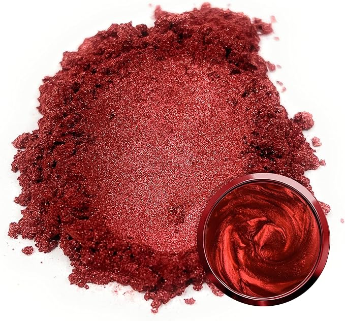 Eye Candy Pigments Premium True Red Mica Powder - Yamagata Red (50gr) - for Epoxy, Resin, Soap, Paint, Woodworking, Acrylic Pouring, Bath Bombs, Fishing Lures - DIY Arts and Crafts Additive
