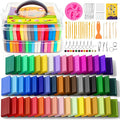 50 Colors Polymer Clay kit，Modeling Clay with Sculpting Tools for Starter,Oven Bake DIY Model Clay,Non-Toxic, Non-Sticky,Gift for Kids Adults