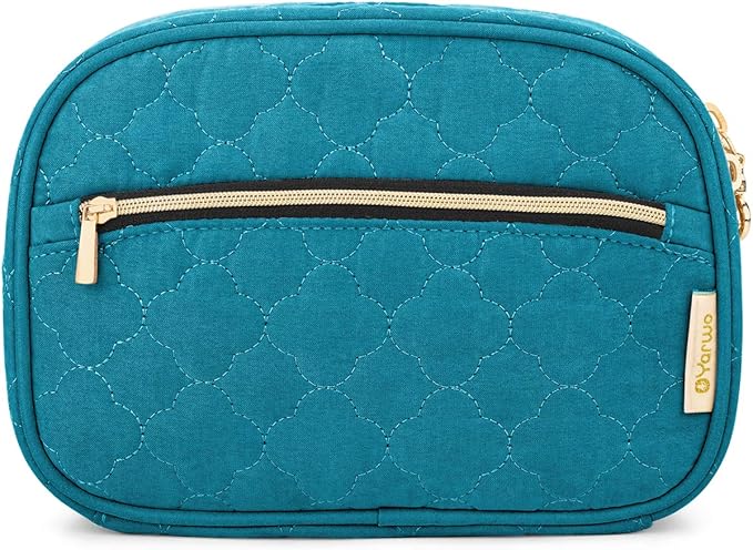 Yarwo Crochet Hook Case, Travel Organizer Bag for Crochet Hooks, Aluminum Crochet Hooks, and Crochet Supplies, Teal (Bag Only)
