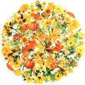 Yoksas Nature Fall Foliage Wildflower Stickers - 100Pcs Aesthetic Clear Yellow Mushroom Pumpkin Flower Stickers for Scrapbooking, Journaling, Retro Art, Resin Crafts