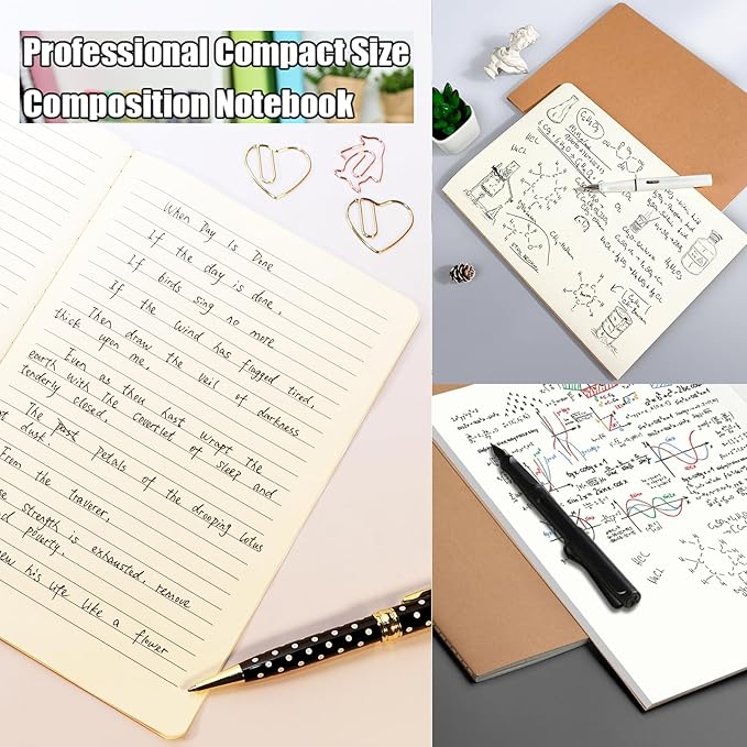 32 Pack A5 ruled Notebook Journals for travelers,students and office,Writing diary Subject Notebooks, Lined thick paper,60Pages, 30 Sheets,8.3x5.5inch