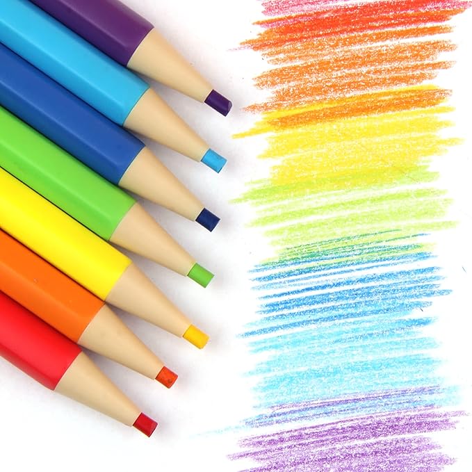 Colored Mechanical Pencil 2.6mm for Coloring and Drawing, Mechanical Colored Pencils, Mechanical Pencils with Sharpener and Case, 24pcs with extra 48pcs colored leads