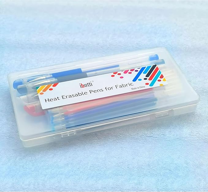 Heat Erase Pens for Fabric with 8 Free Refills for Quilting Sewing, 4 Colors Assorted Pack