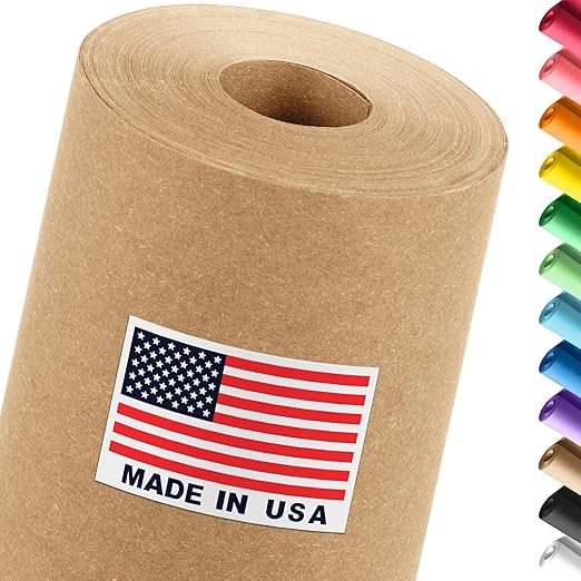 18" x 1200" (100 ft) Brown Construction Paper Roll, (Pack of 1 Roll, Brown Color) – Made in USA Construction Kraft Paper Roll for School Projects – Color Paper for Crafts, Art Paper for Kids