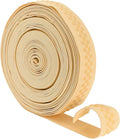 Mandala Crafts 1 Inch Elastic Silicone Gripper Tape for Clothing - 10 Yds Dotted Non Slip Elastic Band for Sewing - Blonde Silicone Flat Fabric Stretchy Ribbon Straps