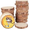 CertBuy 50 Pcs Natural Wood Slices 4 Inches Undrilled Round Wood Tree Slices Crafts Wooden Circles with Bark for Wedding Centerpiece DIY Projects Party Home Decor Christmas Ornaments