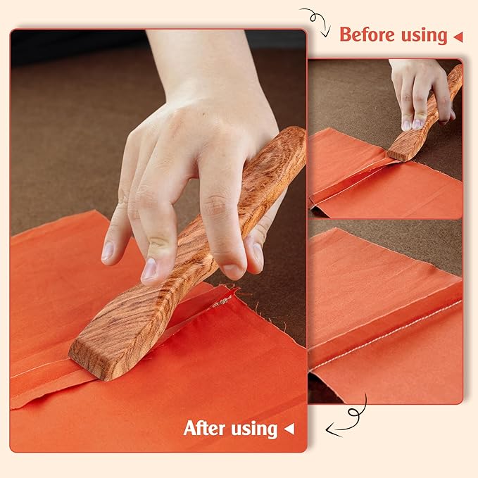 Savina Wood Pressing Stick, Finger Iron, Seam Presser – A Handcrafted Sewing Tool for Quilters & Sewist.