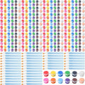 Timgle 560 Pcs Mini Acrylic Paint Set 40 Set 12 Colors Washable Paint Strips Bulk 40 Flat Brushes 40 Pointed Brushes Christmas Party Gift for Art Birthday Party Favors Craft Supplies(2ML)