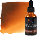 Liquid Watercolor Paint 30 ml Bottle, Burnt Sienna - Vibrant Dye-Based Liquid Watercolor w/Glass Pipette, Fast-Drying, Fine Art Paint for Calligraphy, Airbrushing & Traditional Art