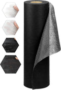 FIVEIZERO Light Weight Black Iron-On Non-Woven Fusible Interfacing: 12in x 30yd Light Weight Non-Woven Interfacing Iron On Polyester Single-Sided Interfacing for DIY Crafts Supplies