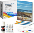 Painting4Real DIY Art Painting Kit for Adults – Learn to Paint Hamptons Shore with Video Tutorials – 9 Pieces Acrylic Paint Set for Adults –Perfect Christmas Crafts & Holiday Gifts for Art Lovers
