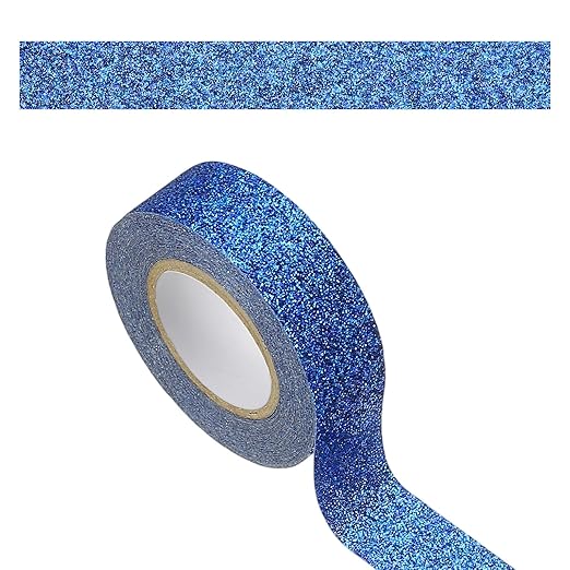 PATIKIL 1 Roll Glitter Paper Washi Tape, Washi Decorative Tape for Crafts, Navy