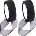 Swpeet 2 Rolls 50 Yards x 1 Inch Black Shimmer Sheer Fabric Ribbons Organza Ribbon, Transparent Sheer Ribbon Chiffon Fabric Ribbons for Bouquets Wedding Birthday Decoration