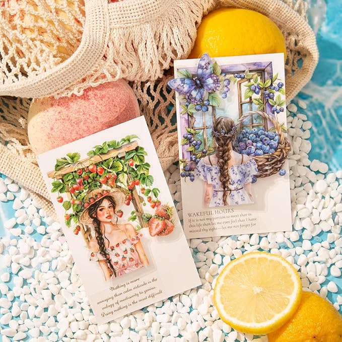 120Pcs Summer Themed Scrapbook Stickers, PET Ephemera for Journaling, Craft Supplies and Junk Journal