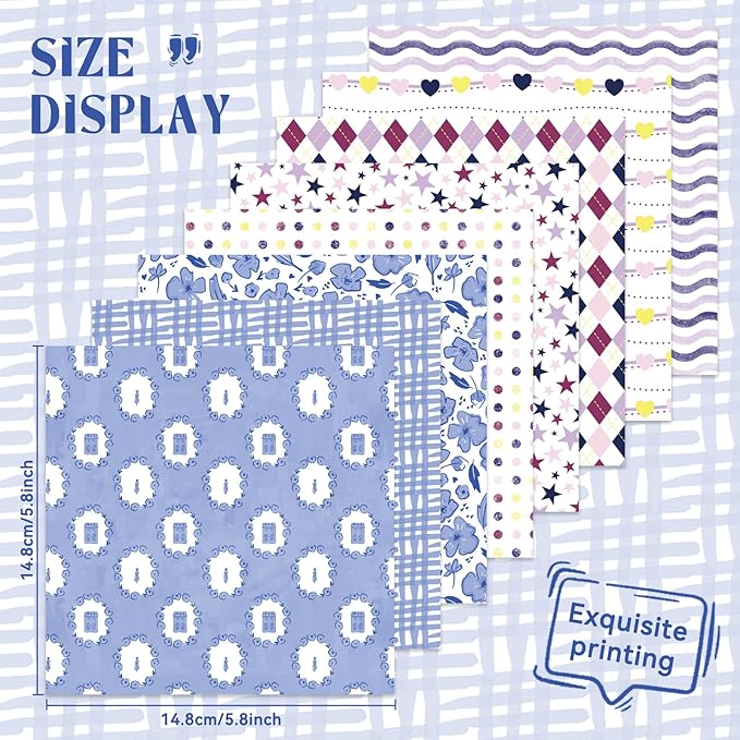 16 Sheets Scrapbook Paper, Vintage Decorative Scrapbook Supplies for Junk Journal Card Making Picture Art Collage DIY 6x6 inches, Plants theme
