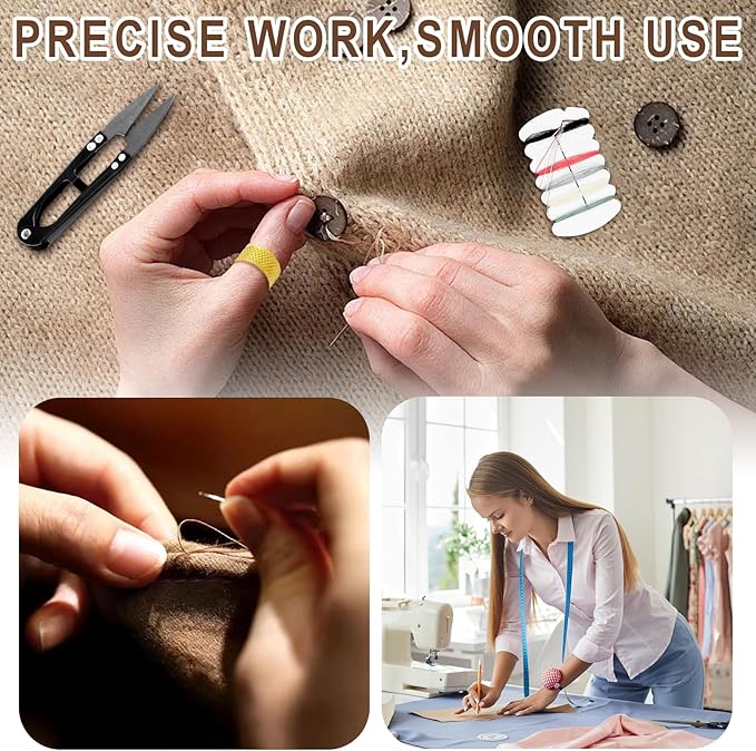 OGNWFUNK 41PCS Big Eye Steel Sewing Tool Set – Needle and Thread Repair Kit with Threader, Stainless Steel Hand Sewing Needles, Practical Sewing Kit for Adults, Home, DIY, and Travel Use