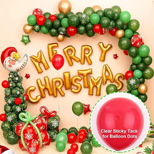 JANYUN 225 Pieces Double Sided Sticky Dot Stickers Round Putty Clear Sticky Tack No Trace Sticky Putty Waterproof Small Balloon Stickers for Wall Wood Plastic Christmas Supplies (6mm+10mm+20mm)