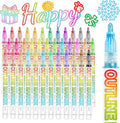 Shimmer Markers Glitter Outline Markers, 36 Colors Double Line Self-Outline Metallic Marker for kids Arts Crafts Gifts for 4-12 Year Old Girls Drawing, Birthday Card, DIY Crafts